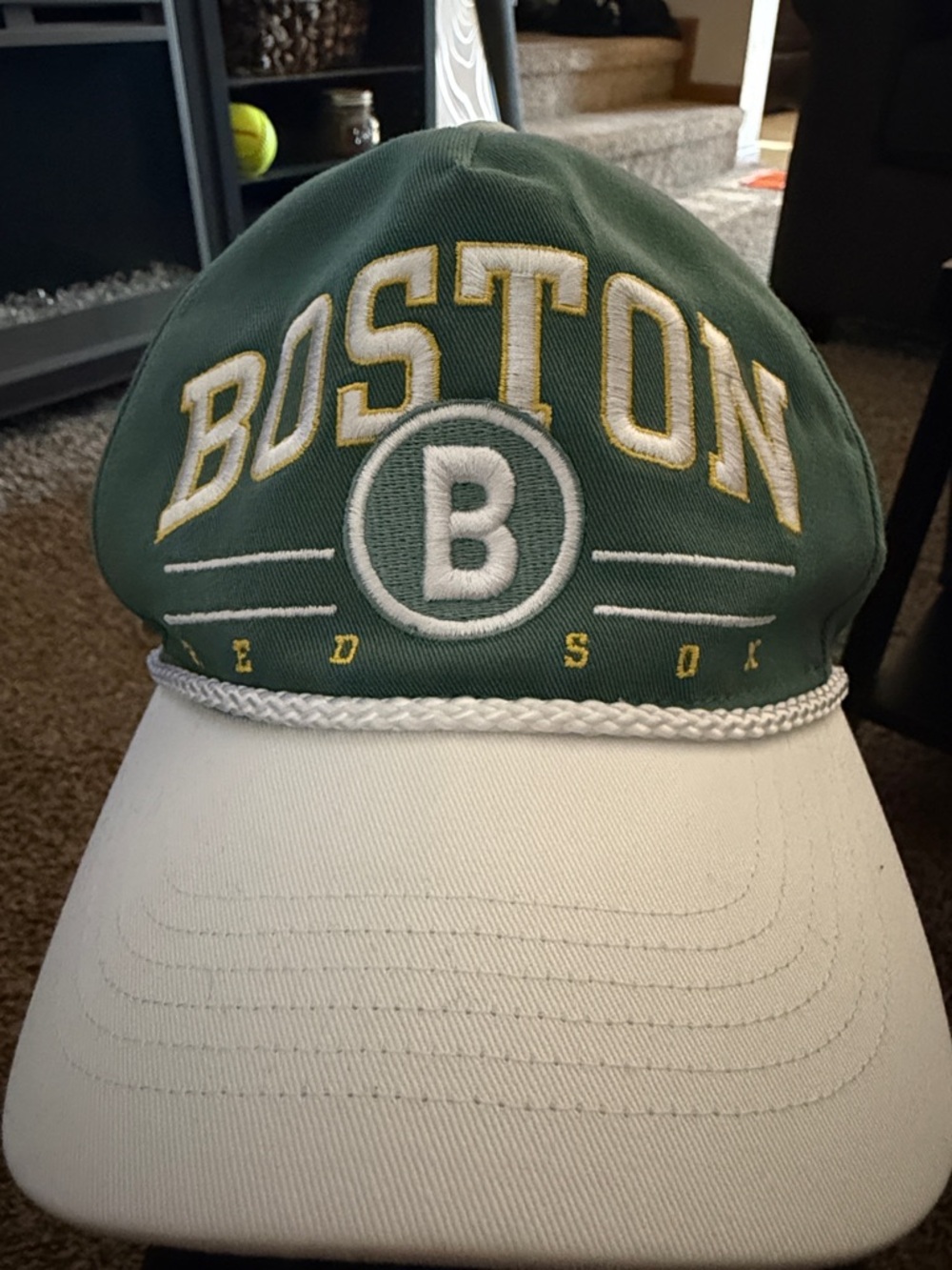 Boston Roscoe Rope Hat Embroidered Baseball Cap 47 brand - Green & White